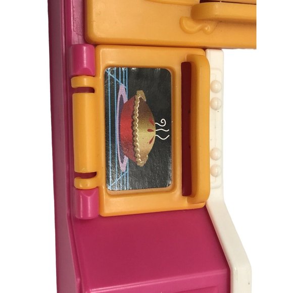 Fisher Price My First Dollhouse Kitchen Refrigerator Sink Stove Pink Orange 1 Pc - Picture 9 of 12